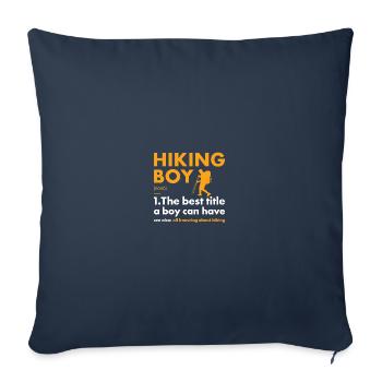 Hiker Boy Définition Randonnée - Housse de coussin décorative 45 x 45 cm - bleu marine - Devant