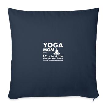 Yogi Mom Definition Yoga - Sofa pillowcase 17,3'' x 17,3'' (45 x 45 cm) - navy - Front