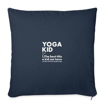 Yogi Kid Définition Yoga - Housse de coussin décorative 45 x 45 cm - bleu marine - Devant