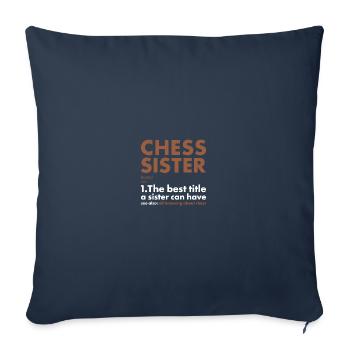 Chess Player Sister Definition Chess - Sofakissenbezug 45 x 45 cm - Navy - Vorne