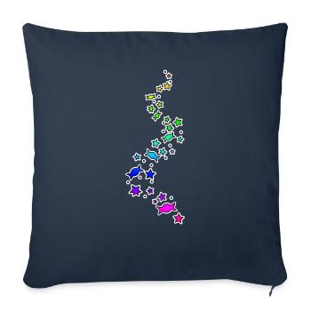 Colorful sweets glitter - Sofa pillowcase 17,3'' x 17,3'' (45 x 45 cm) - navy - Front