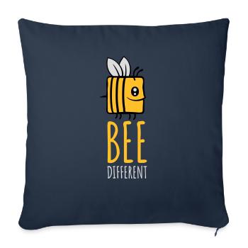 bee different Spruch Quote - Sofa pillowcase 17,3'' x 17,3'' (45 x 45 cm) - navy - Front