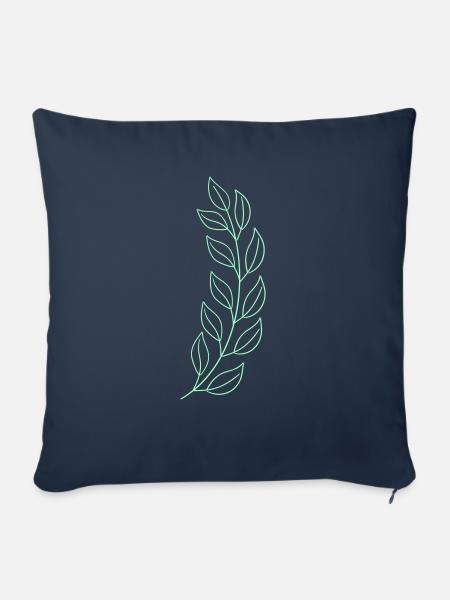 weizen blatt - Sofakissenbezug 45 x 45 cm - Navy