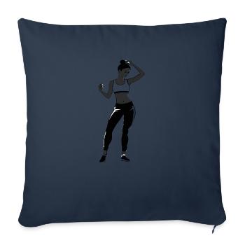 Yoga Instructor - Hobby / Sport Sticker - Sofa pillowcase 17,3'' x 17,3'' (45 x 45 cm) - navy - Front