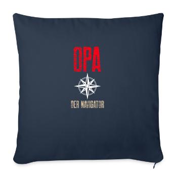 Opa der Navigator Design - Sofakissenbezug 45 x 45 cm - Navy - Vorne