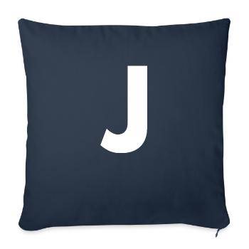 J - Sofa pillowcase 17,3'' x 17,3'' (45 x 45 cm) - navy - Front