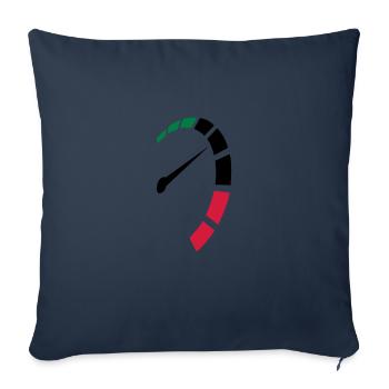 speedometer - Sofa pillowcase 17,3'' x 17,3'' (45 x 45 cm) - navy - Front