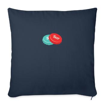 Bierdeckel - Sofakissenbezug 45 x 45 cm - Navy - Vorne