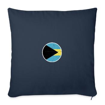 Bahamas Drapeau Bahaman Bahaméen - Housse de coussin décorative 45 x 45 cm - bleu marine - Devant
