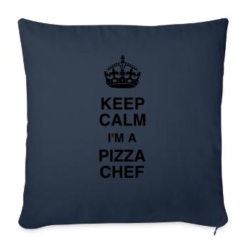 Pizza / pizzaiolo / Italien / Burger - Sofakissenbezug 45 x 45 cm - Navy - Vorne
