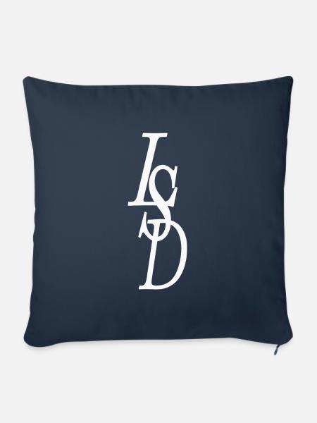 LSD Sprüche - Sofakissenbezug 45 x 45 cm - Navy