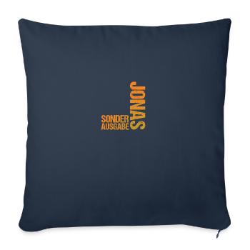Jonas - Housse de coussin décorative 45 x 45 cm - bleu marine - Devant