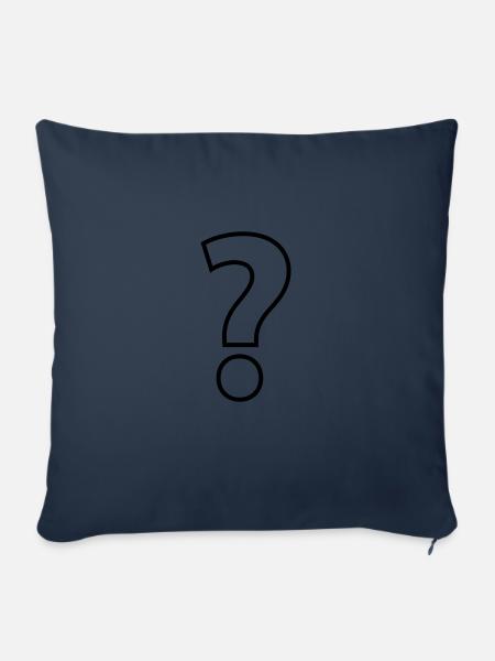 fragezeichen - Sofakissenbezug 45 x 45 cm - Navy