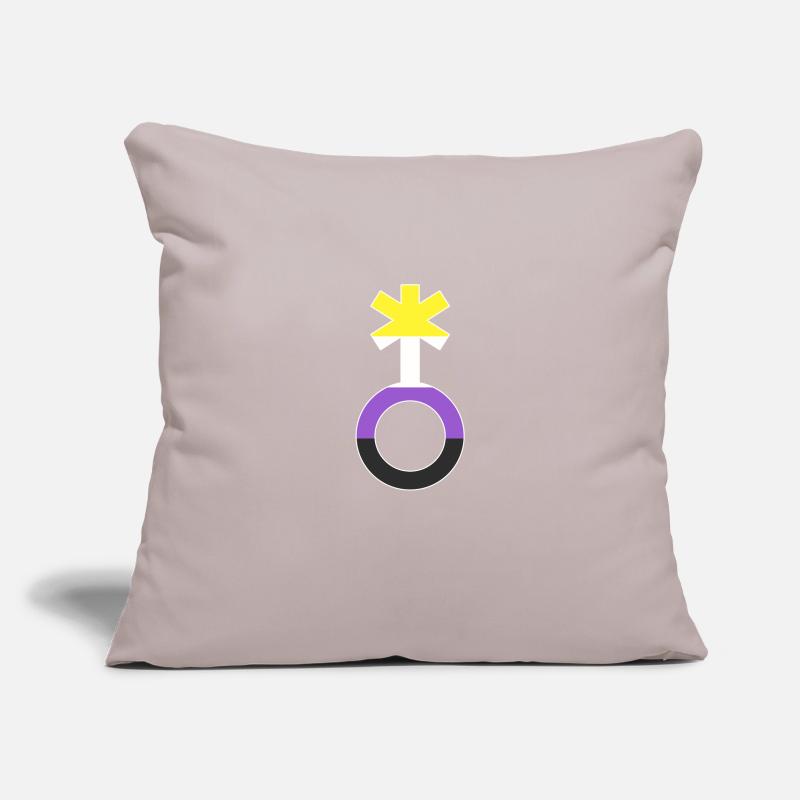 Nonbinary Gender Neutral Symbol Nonbinary Sofa pillowcase 17,3'' x 17,3'' (45 x 45 cm)