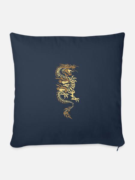 Asian Dragon - Sofakissenbezug 45 x 45 cm - Navy