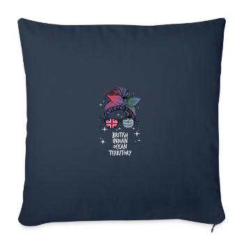 Territoire britannique de l’océan Indien - Housse de coussin décorative 45 x 45 cm - bleu marine - Devant