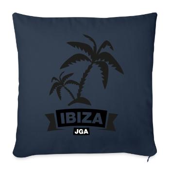 IBIZA – Bachelor Party under Palm Trees - Sofa pillowcase 17,3'' x 17,3'' (45 x 45 cm) - navy - Front