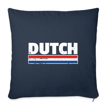 Pays-Bas néerlandais Drapeau néerlandais Pays-Bas - Housse de coussin décorative 45 x 45 cm - bleu marine - Devant