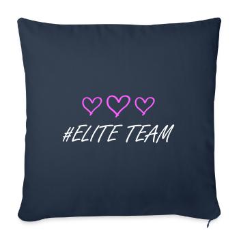 Elite Team Heart Love - Sofa pillowcase 17,3'' x 17,3'' (45 x 45 cm) - navy - Front