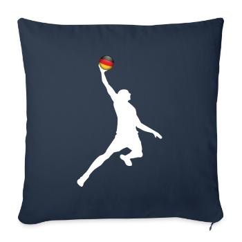 Basketball Win Germany - Sofa pillowcase 17,3'' x 17,3'' (45 x 45 cm) - navy - Front