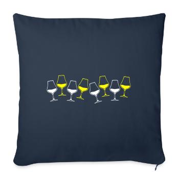 Wine icon red wine - Sofa pillowcase 17,3'' x 17,3'' (45 x 45 cm) - navy - Front