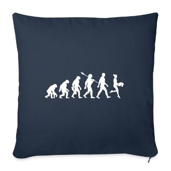 Evolution - Cheval de loisir - Équitation - Sports amusants - Housse de coussin décorative 45 x 45 cm - bleu marine - Devant