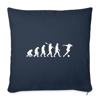 Fußball Evolution Geschenkidee - Sofakissenbezug 45 x 45 cm - Navy - Vorne