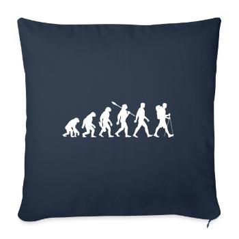 Evolution - Wandern - Wanderer - Trekking - Sofakissenbezug 45 x 45 cm - Navy - Vorne