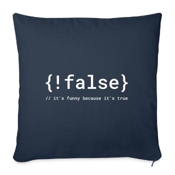 Code Humor Tee: The Logical Joke - Sofa pillowcase 17,3'' x 17,3'' (45 x 45 cm) - navy - Front