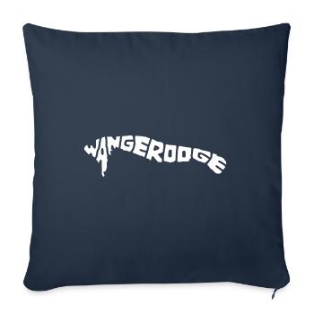 Wangerooge island silhouette contour vacances Mer du Nord - Housse de coussin décorative 45 x 45 cm - bleu marine - Devant
