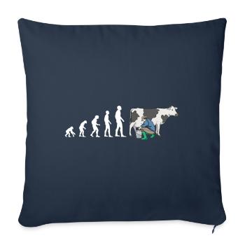 evolution Bauer Kuh Melken 2 - Sofa pillowcase 17,3'' x 17,3'' (45 x 45 cm) - navy - Front