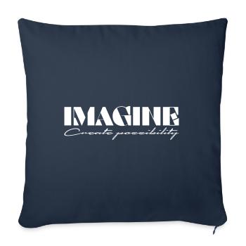 Imagine Créer une possibilité - Housse de coussin décorative 45 x 45 cm - bleu marine - Devant