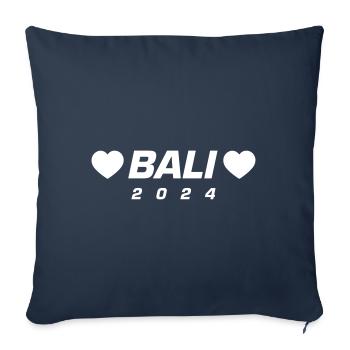 Bali 2024 Heart - Sofa pillowcase 17,3'' x 17,3'' (45 x 45 cm) - navy - Front