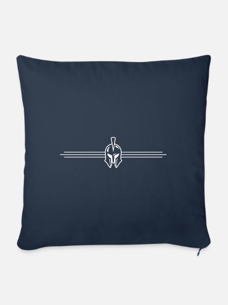 Spartaner Helm Logo - Sofakissenbezug 45 x 45 cm - Navy