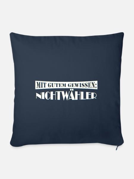 mit gutem Gewissen Nichtwähler - Sofakissenbezug 45 x 45 cm - Navy