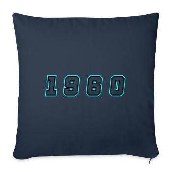 Numéro de l’année 1960 - Housse de coussin décorative 45 x 45 cm - bleu marine - Devant