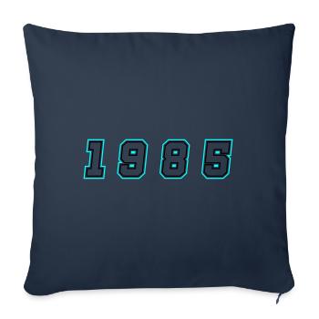Numéro de l’année 1985 - Housse de coussin décorative 45 x 45 cm - bleu marine - Devant