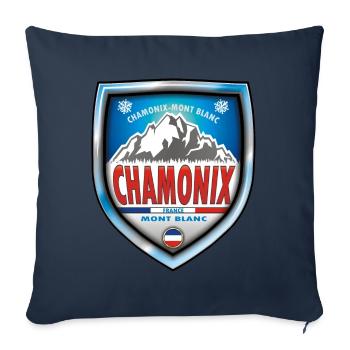 Chamonix Mont Blanc France - Sofa pillowcase 17,3'' x 17,3'' (45 x 45 cm) - navy - Front