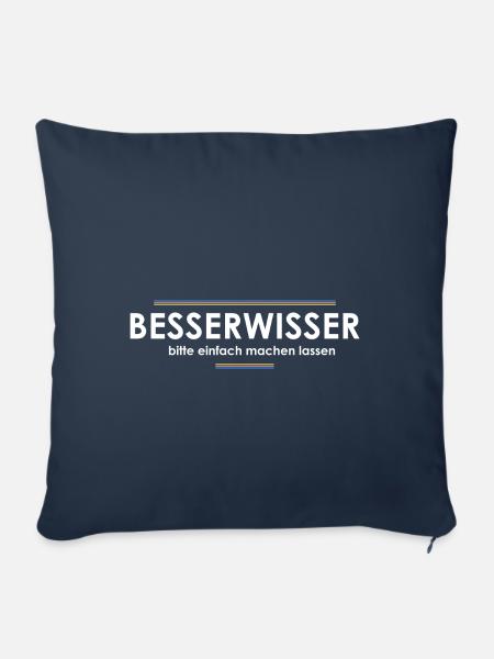 Besserwisser - Sofakissenbezug 45 x 45 cm - Navy