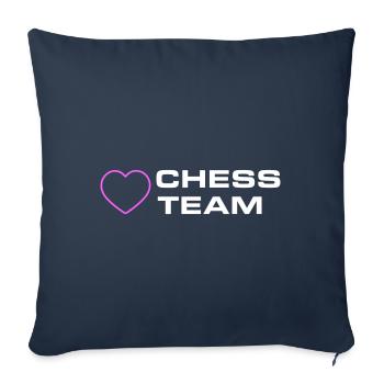 Chess Team Heart - Sofa pillowcase 17,3'' x 17,3'' (45 x 45 cm) - navy - Front