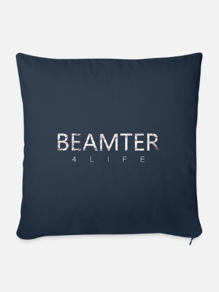 Beamter auf Lebenszeit - Sofakissenbezug 45 x 45 cm - Navy