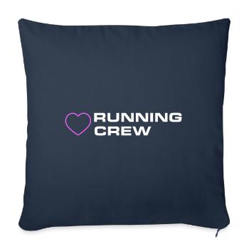 Équipe de course - Housse de coussin décorative 45 x 45 cm - bleu marine - Devant