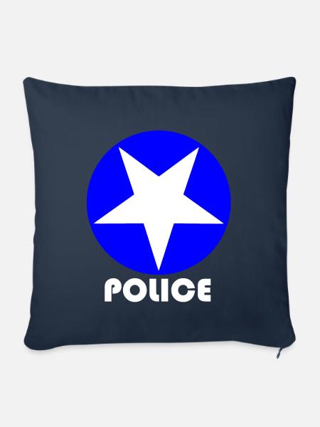 Polizei - Sofakissenbezug 45 x 45 cm - Navy