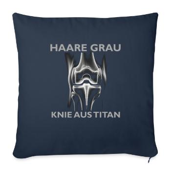 Knie Ersatz - Sofakissenbezug 45 x 45 cm - Navy - Vorne