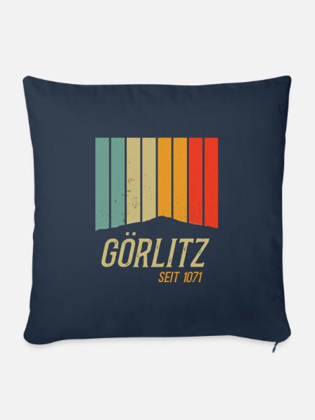 Stadt Görlitz seit 1071 - Sofakissenbezug 45 x 45 cm - Navy
