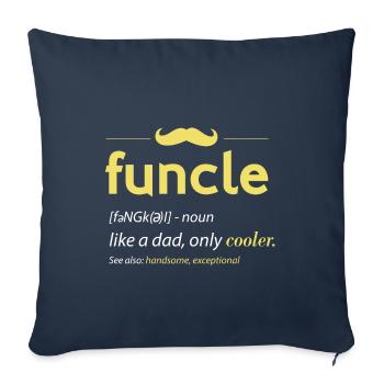 Funcle Like a Dad Only Cooler - Sofa pillowcase 17,3'' x 17,3'' (45 x 45 cm) - navy - Front