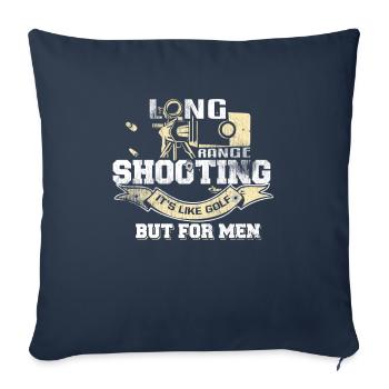 Long Range Shooting - Sofa pillowcase 17,3'' x 17,3'' (45 x 45 cm) - navy - Front