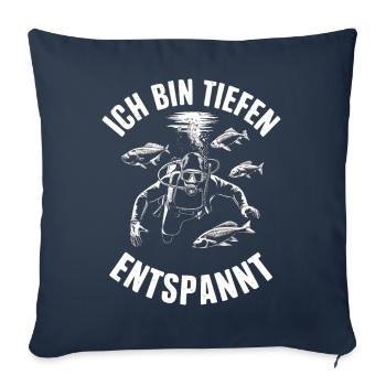 Plongeurs Plongée Sports nautiques Plongée sous-marine - Housse de coussin décorative 45 x 45 cm - bleu marine - Devant