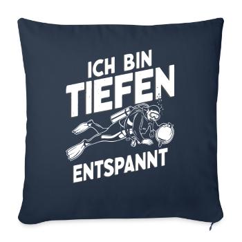Plongeurs Plongée Sports nautiques Plongée sous-marine - Housse de coussin décorative 45 x 45 cm - bleu marine - Devant