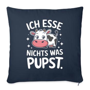 Végétarien Végétalien Végétarien Végétarien - Housse de coussin décorative 45 x 45 cm - bleu marine - Devant